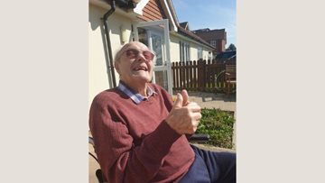 Hailsham care home Residents enjoy sunshine